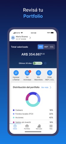 Portfolio Personal Inversiones iPhone screenshot