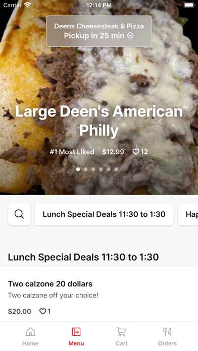 Deen's Cheesesteak & Pizza iPhone screenshot 2 - Food & Drink app