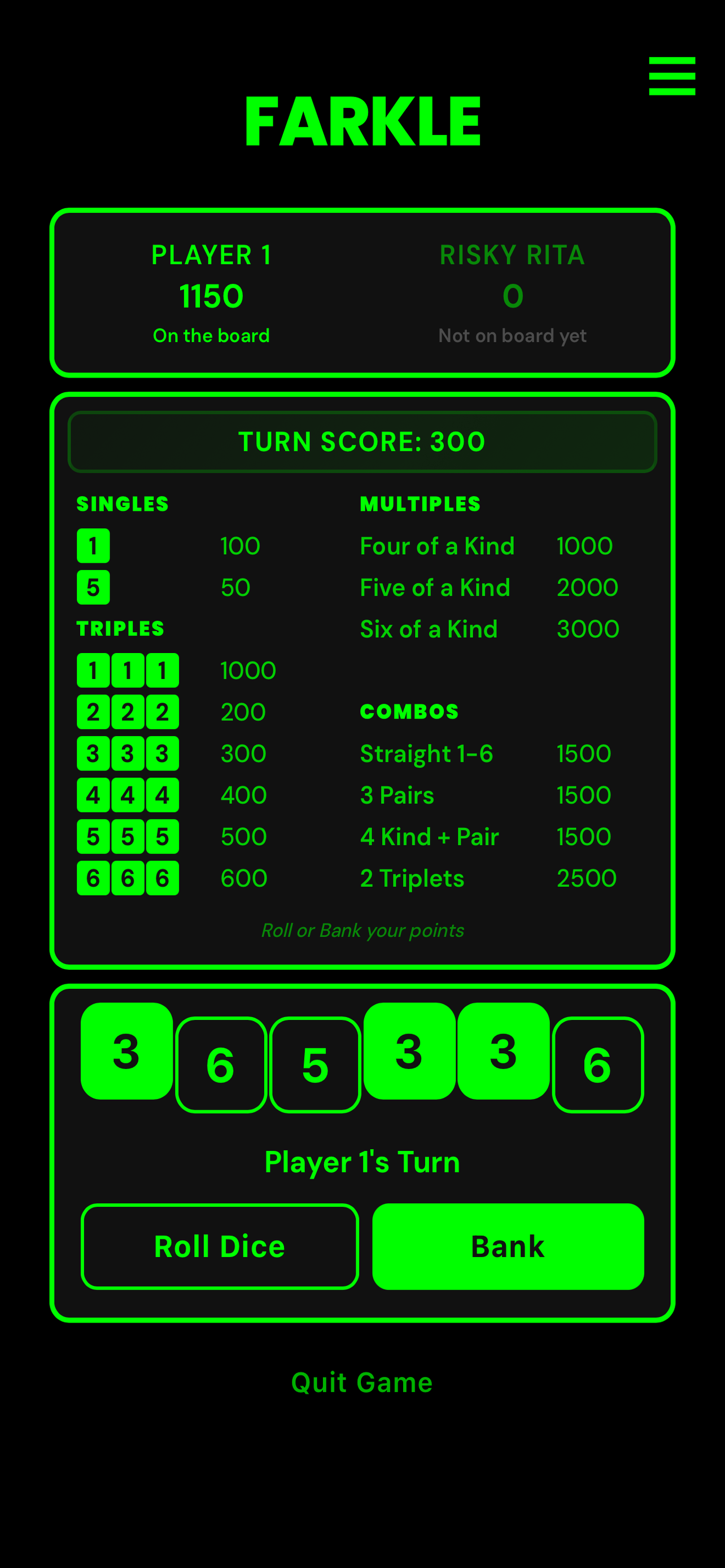 Farkle Multiplayer screenshot 2
