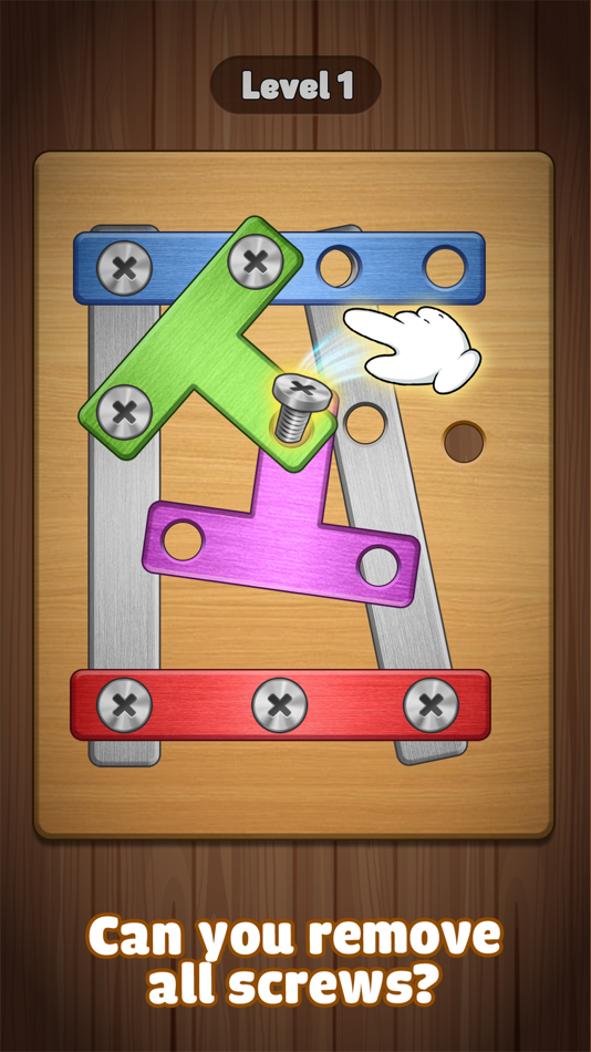 #1. Screw Challenge: Nuts & Bolts (iOS) By: Kien Nguyen