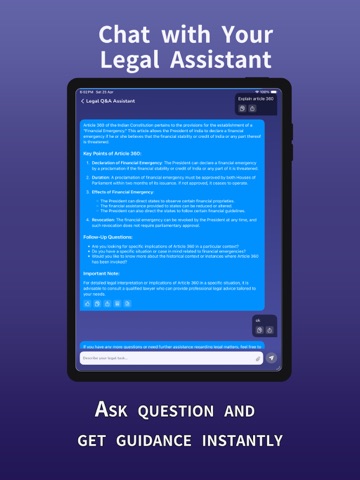 AI Legal Help & Advisor iPad screenshot