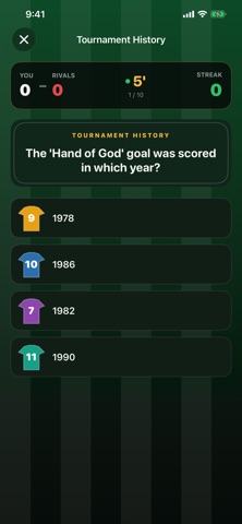 FootyQuiz: Soccer Trivia iPhone screenshot