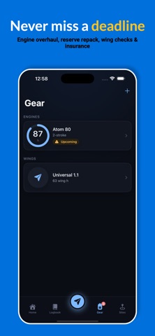 PPGLog — Paramotor Logbook iPhone screenshot