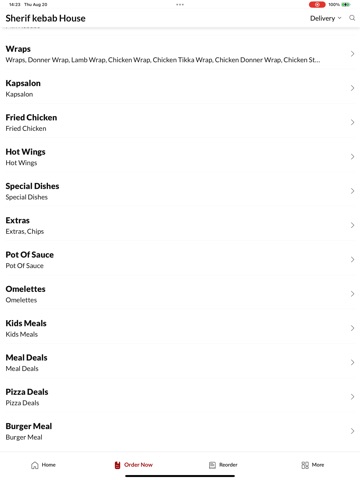 Sherif kebab House iPad screenshot