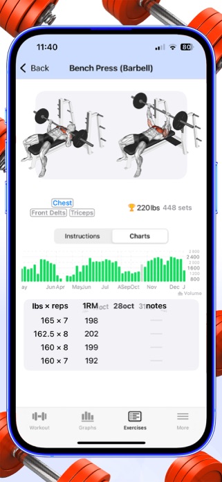 Heavy Data Gym Workout Tracker Screenshot 1 of 8