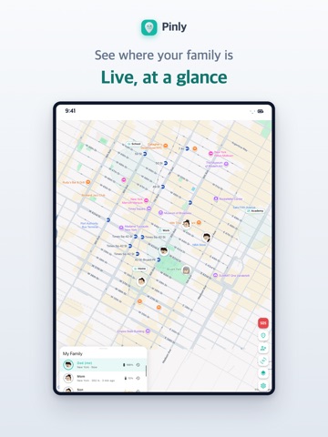 Pinly - Family Location iPad screenshot