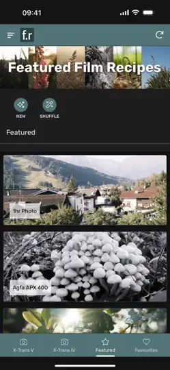 Screenshot von Film Recipes App For Fujifilm auf dem iPhone 6