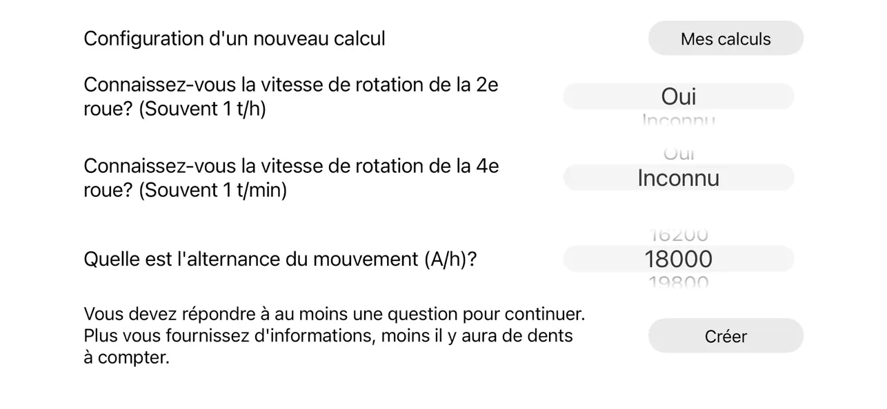 Screenshot #3 pour Watch Gear Calculator