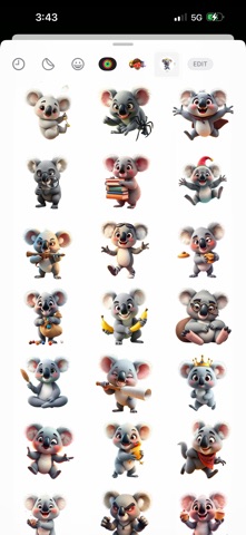 调皮考拉贴纸 screenshot
