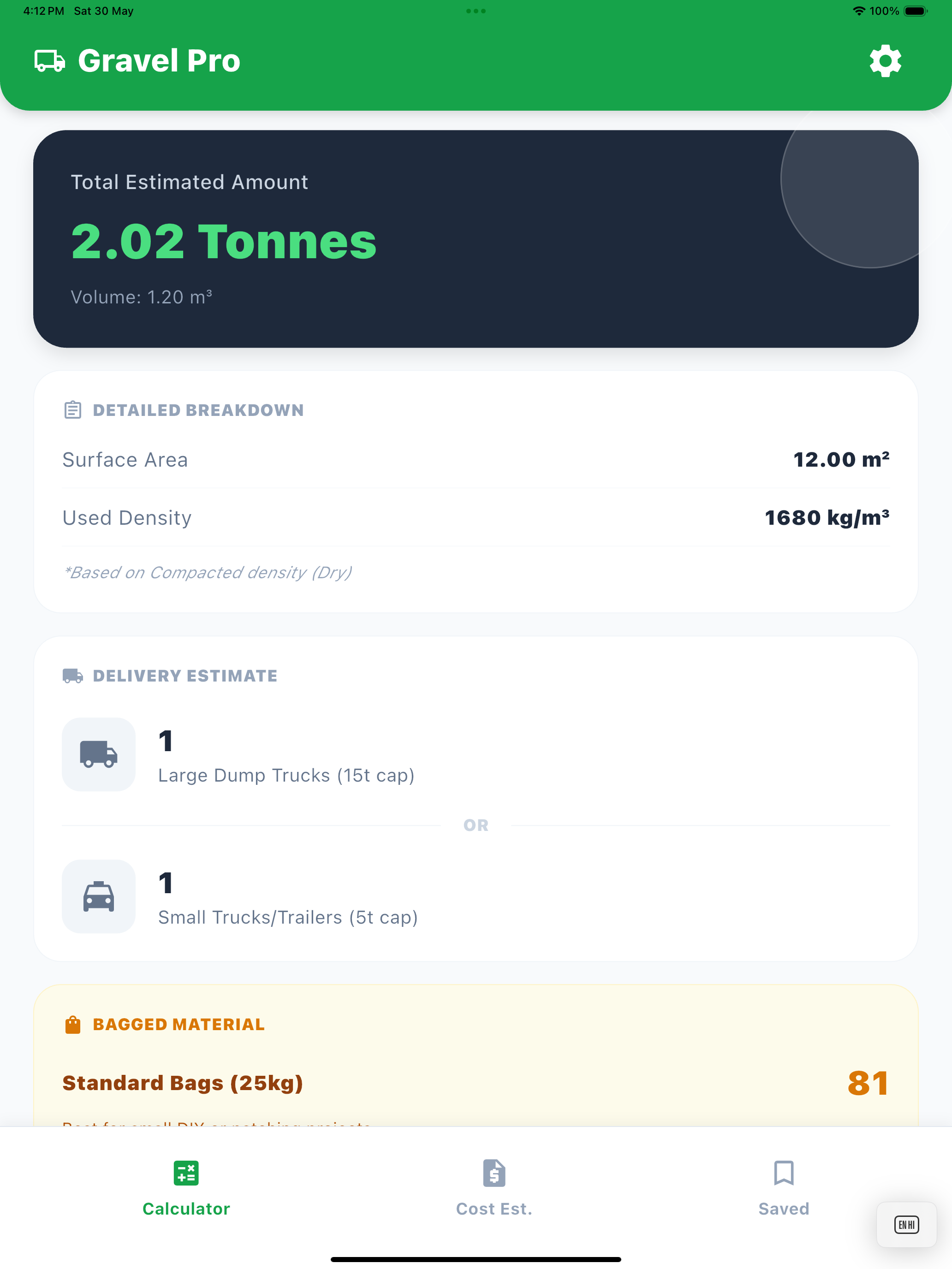 Gravel Calculator & Estimator screenshot 7