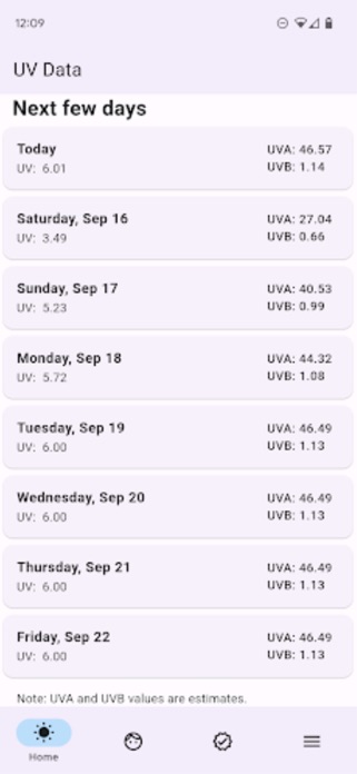Screenshot of Sky and Sol UV Tracker Premium