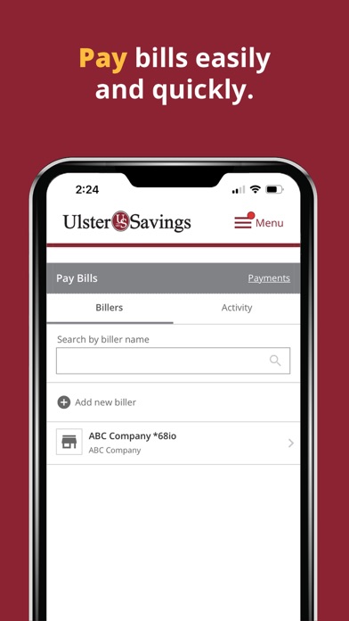 Ulster Savings Bank Screenshot