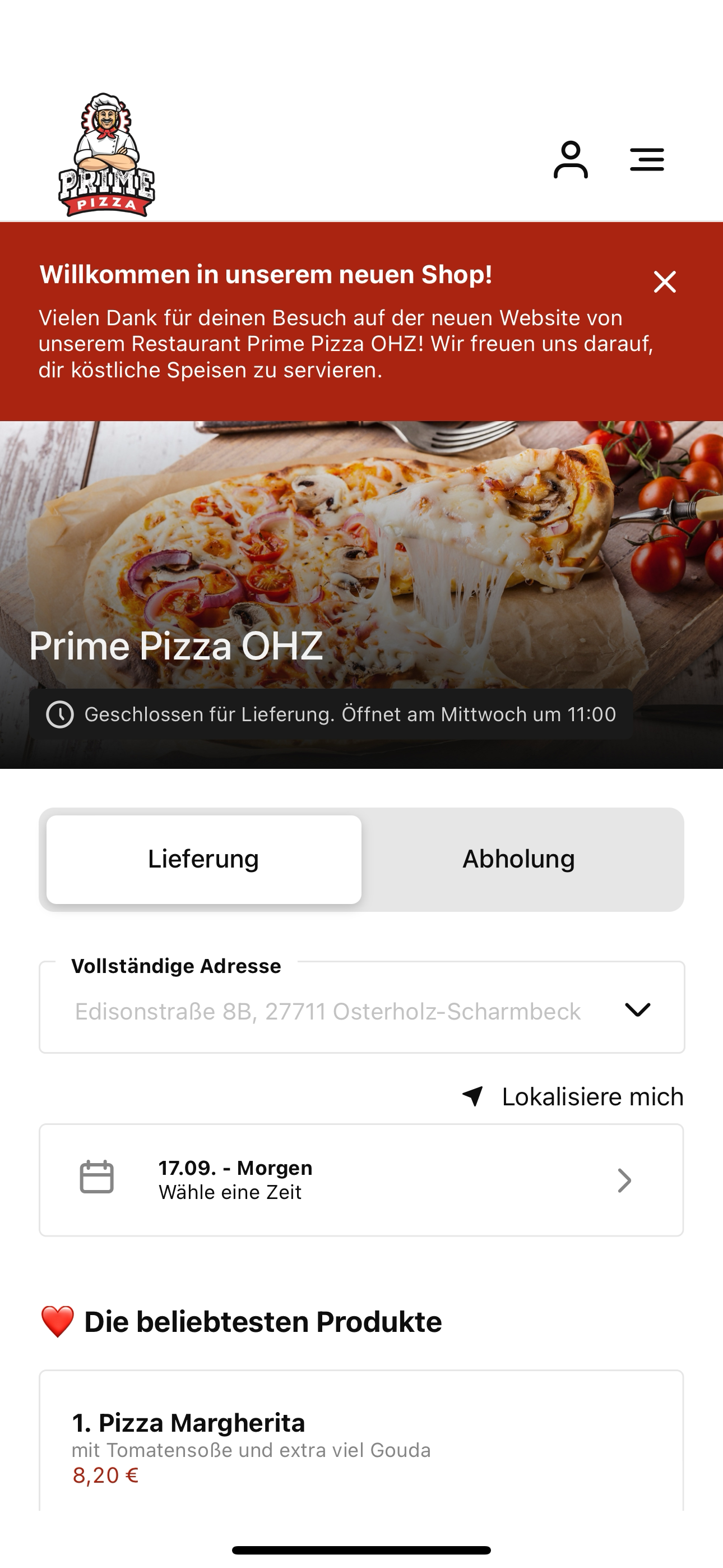 Prime Pizza OHZ