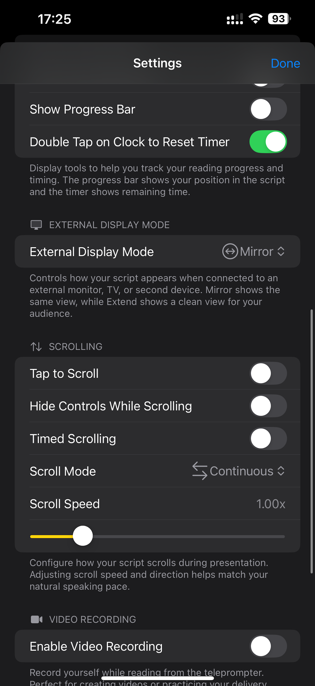 Teleprompter — Video & Mirror