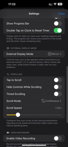 Teleprompter — Video & Mirror screenshot