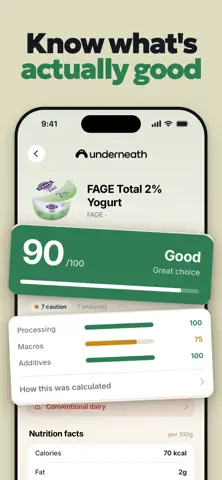Underneath - Food Scanner App Store screenshot 3