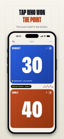 Tennis Scores: Match Tracker app screenshot