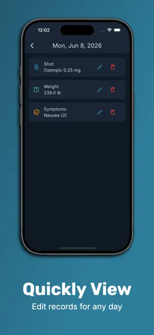 GLP1 Tracker Shot & Weight Log screenshot 4