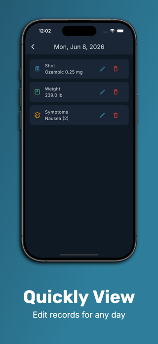 GLP1 Tracker Shot & Weight Log Screenshot 4 of 4