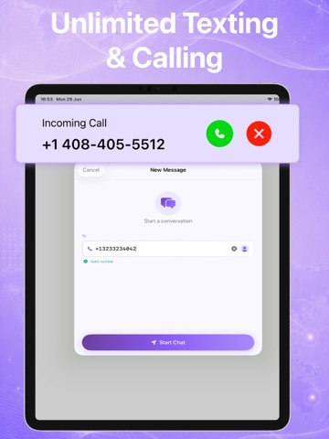 Second Phone Number | 2nd Line iPad screenshot