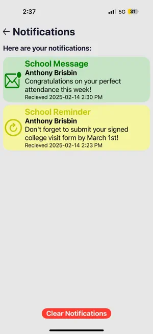 CAASS Student Portal screenshot 3