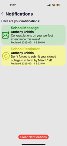 CAASS Student Portal iPhone screenshot