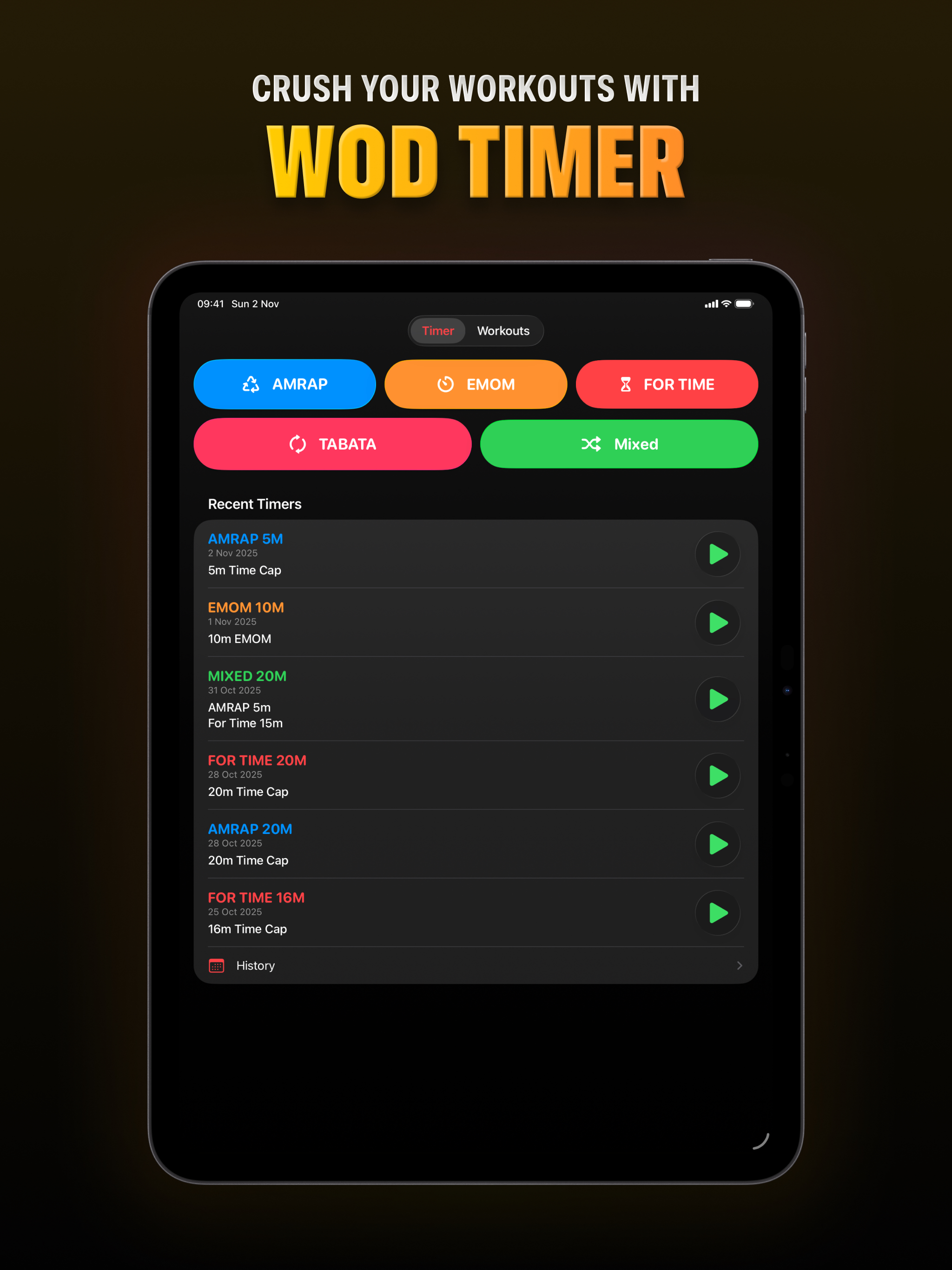 WOD Timer & Workout Generator