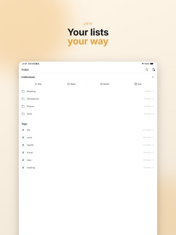 Jotbook: Bullet Journal & Bujo iPad screenshot