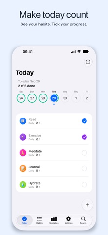 Ticked: Simple Habit Tracker Screenshot 1 of 10
