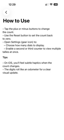 Tally Spin iPhone screenshot