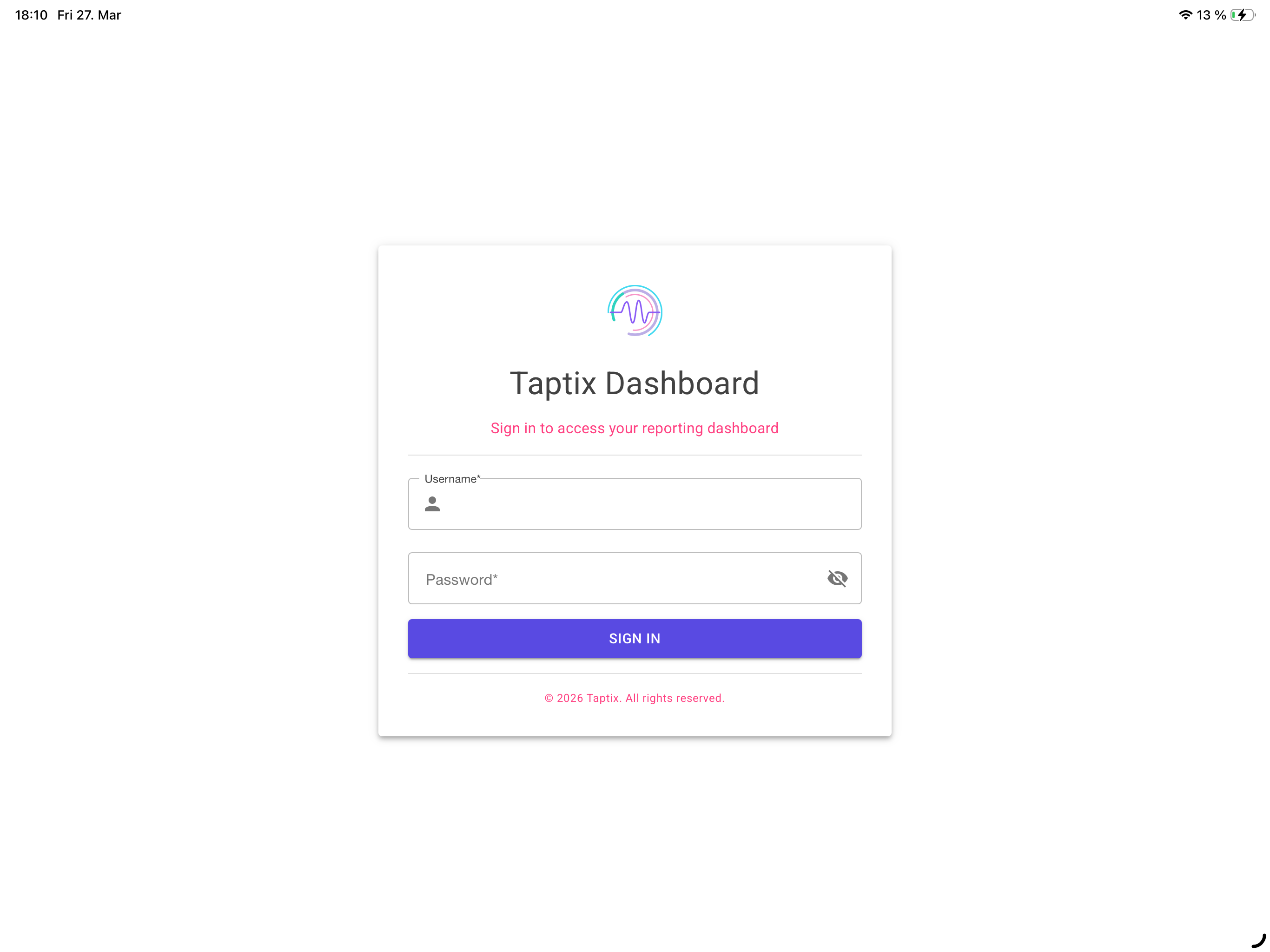 TapTix Dashboard