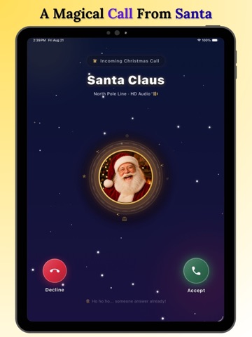Santa Call: Talk to Santa App iPad screenshot