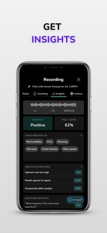 Agogee: AI Sales Notes iPhone screenshot