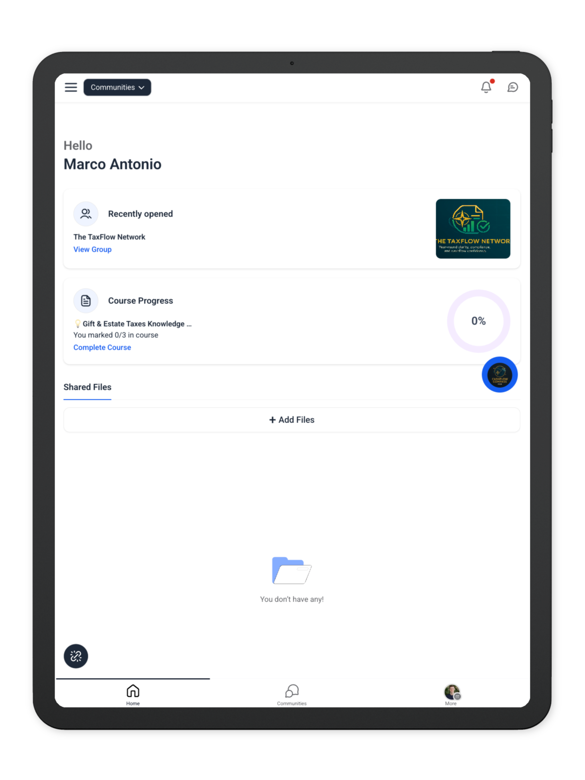 Cashflow Compass Hub