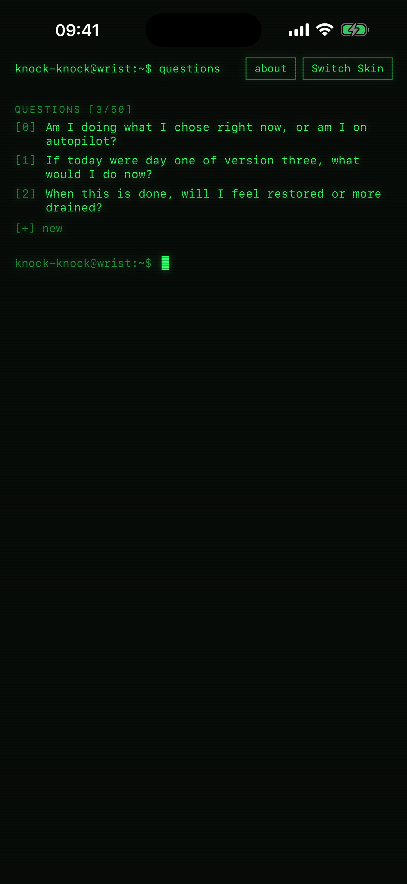 Knock-Knock: One Question