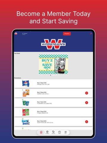 Workman's Rewards iPad screenshot