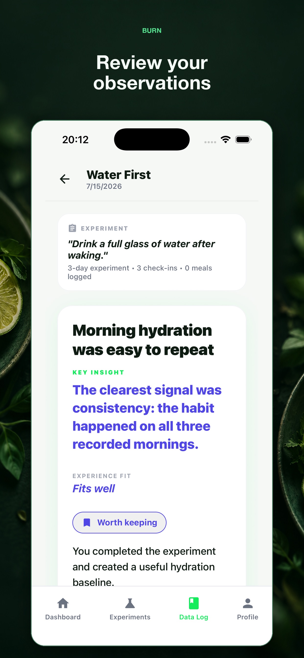 Screenshot 5 of Burn: Food Diary & Meal Log