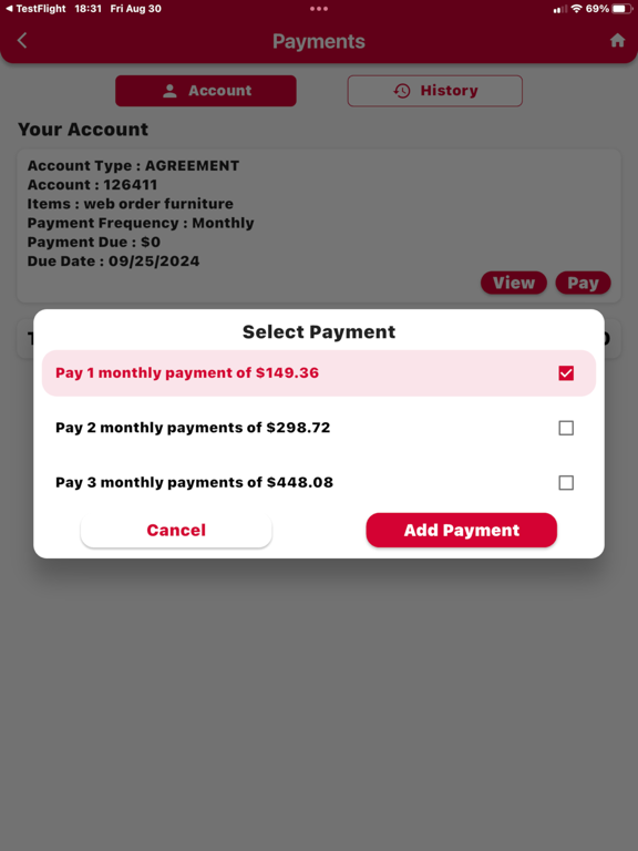 A+ Home Furnishings iPad screenshot 3 - Shopping app