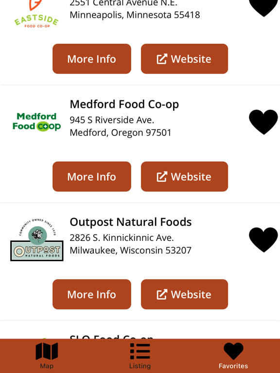 Food Co-op Finder iPad screenshot 2 - Food & Drink app