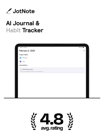 JotNote - AI Journal & Habit iPad screenshot