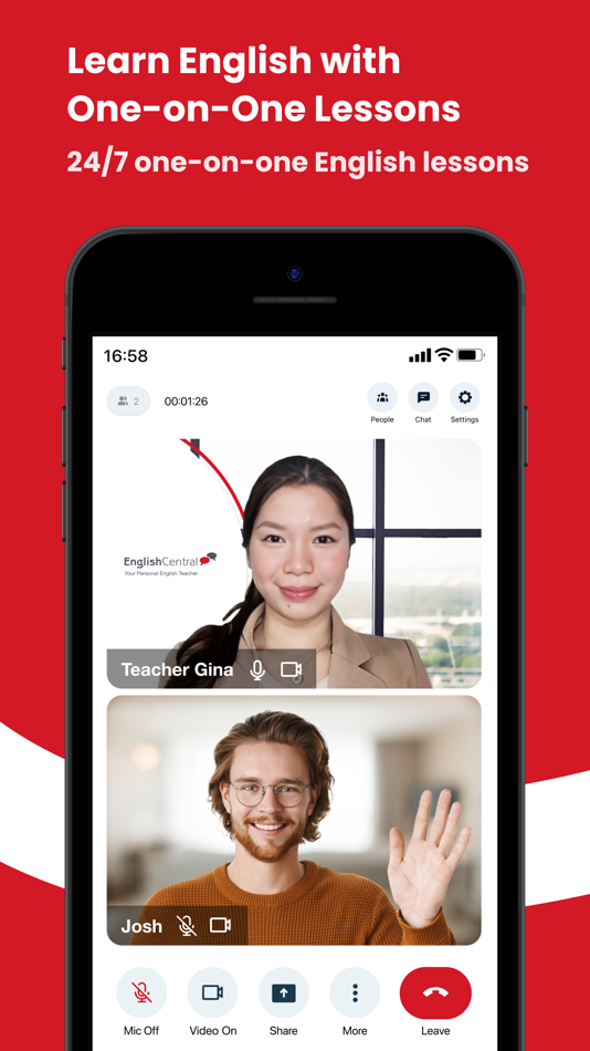 #1. EnglishCentral - Learn English (iOS) 由: EnglishCentral, Inc