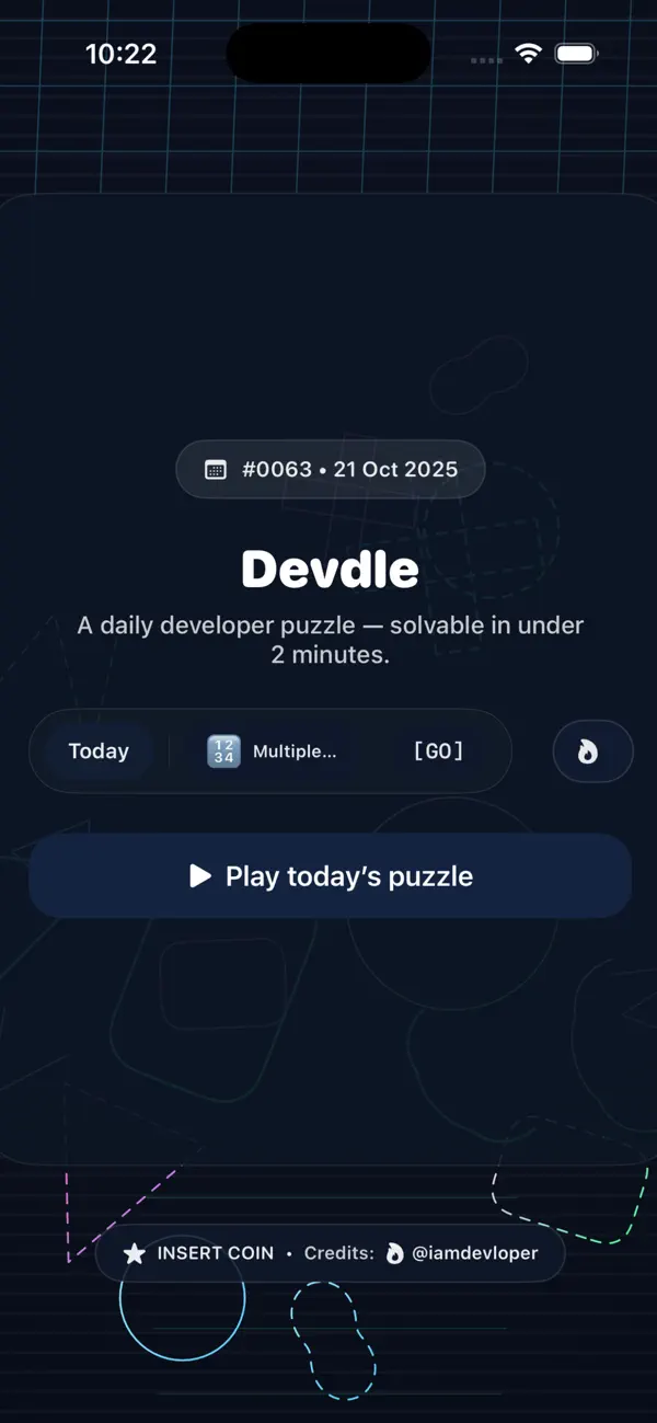 #2. Devdle (iOS) Podle: Ben Howdle