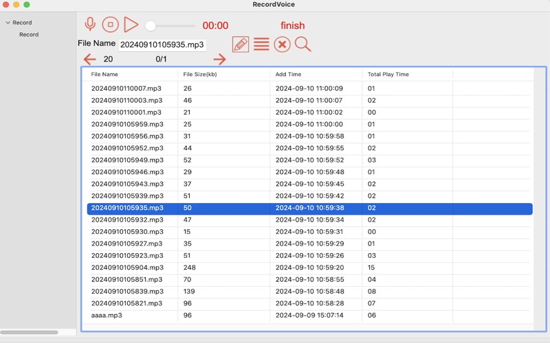 Screenshot #1 pour RecordVoice-enregistrement
