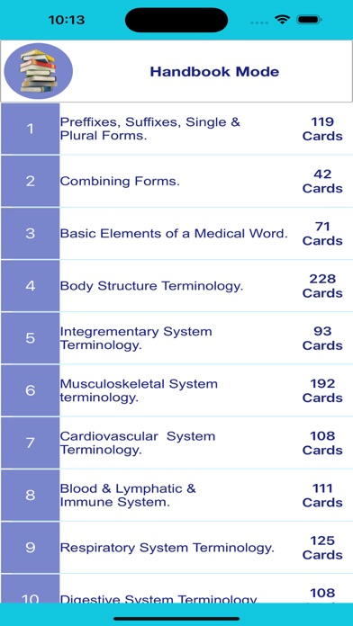 Screenshot #1 pour Medical Terminology By Topics