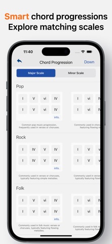 Chord Pad - tonaly & chordify iPhone screenshot