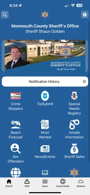 Monmouth County Sheriff screenshot 1