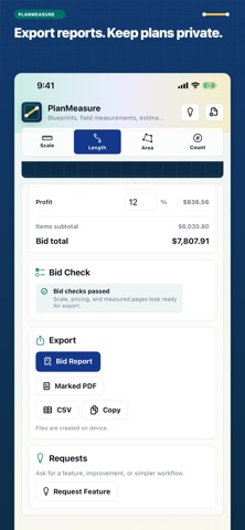 PlanMeasure Takeoff screenshot