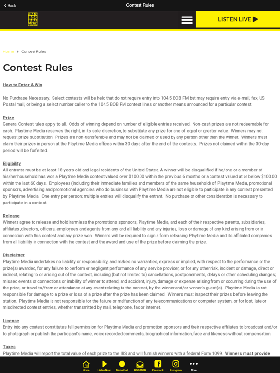 104.5 Bob FM iPad screenshot 5 - Music app