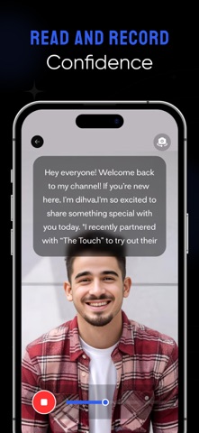 AI Teleprompter Video T-Script iPhone screenshot
