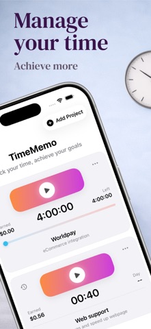 TimeMemo: Time Tracker Screenshot 1 of 4